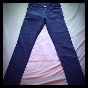 Prada skinny distressed black jeans sz 26